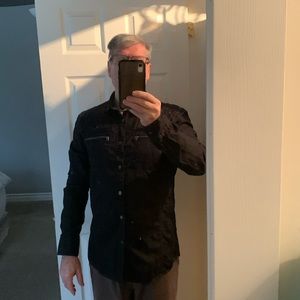 Casual shirt, pocket zippers,tailored fit